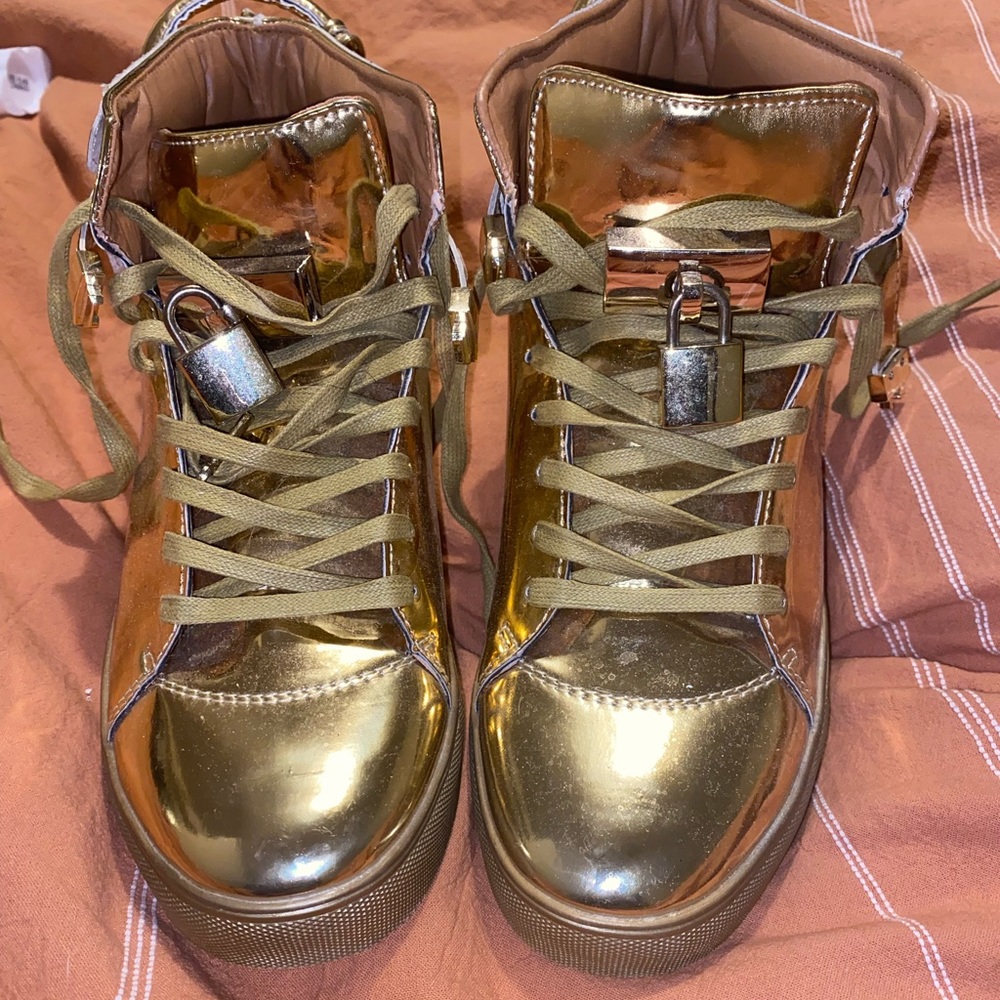 Gold sneakers